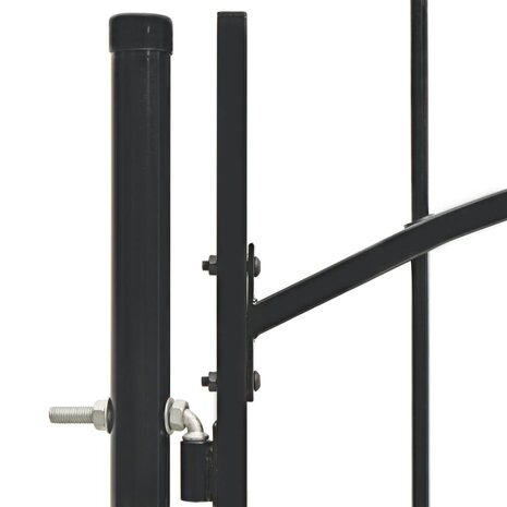 Poort 1x2 m staal zwart 4