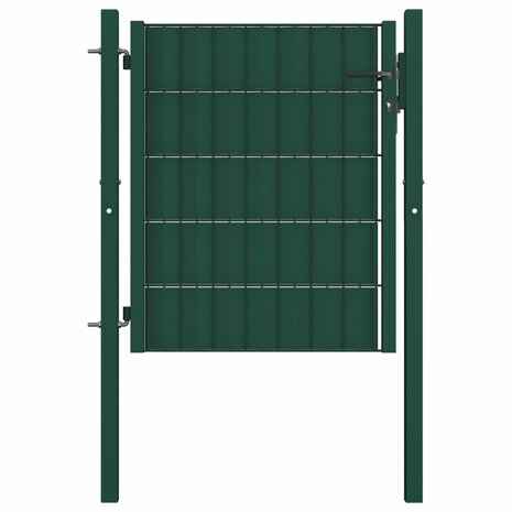 Poort 100x81 cm PVC en staal groen   1