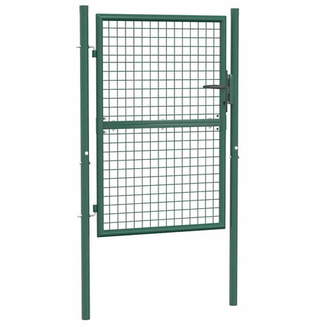 Poort 100x125 cm staal groen 2