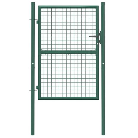 Poort 100x125 cm staal groen 4