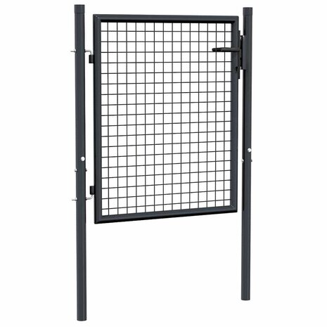 Gaaspoort 100x125 cm gegalvaniseerd staal grijs 2