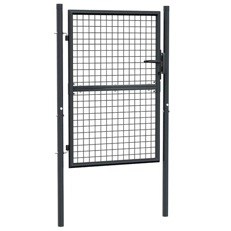 Gaaspoort 100x175 cm gegalvaniseerd staal grijs 2