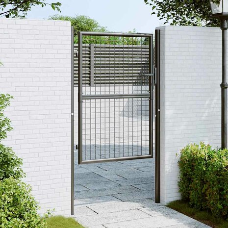 Gaaspoort 100x175 cm gegalvaniseerd staal grijs 3