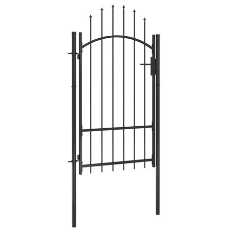 Poort 1x2,2 m staal zwart 2