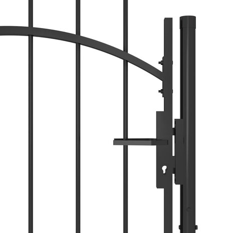 Poort 1x2,2 m staal zwart 4
