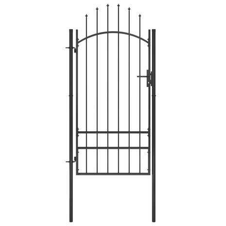 Poort 1x2,5 m staal zwart 1