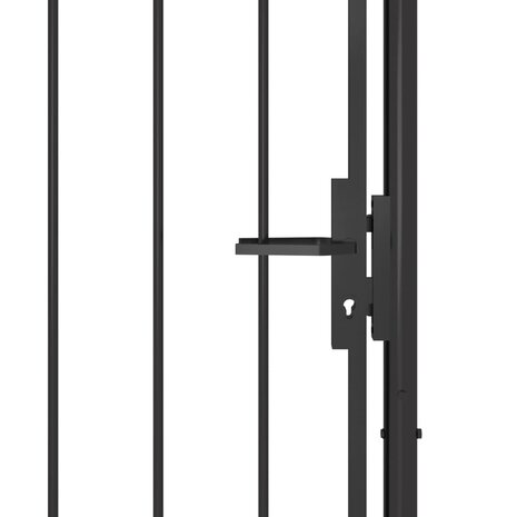 Poort 1x2,5 m staal zwart 4