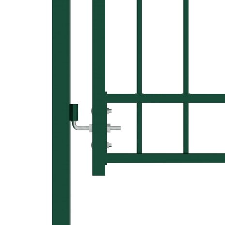 Poort met speerpunten 100x100 cm staal groen 3