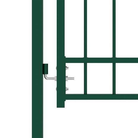 Poort met speerpunten 100x100 cm staal groen 3
