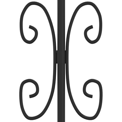 Poort met spijlpunten 305x223 cm gepoedercoat staal zwart 5