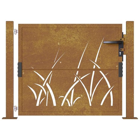 Poort grasontwerp 105x105 cm cortenstaal 4