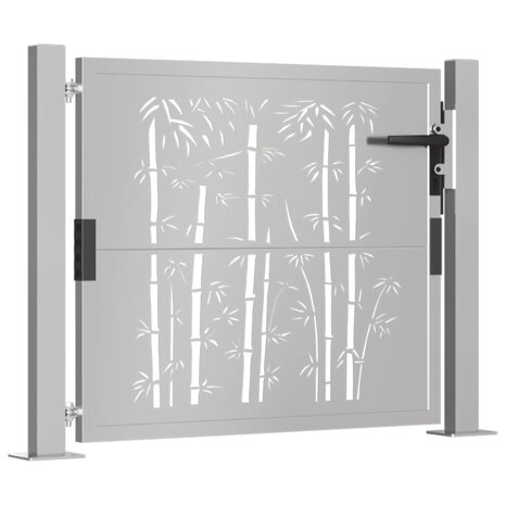 Poort met bamboe-ontwerp 105x80 cm cortenstaal 3