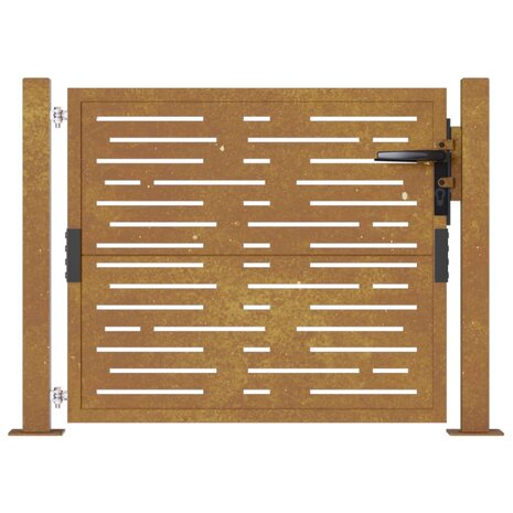 Poort vierkant 105x80 cm cortenstaal 4