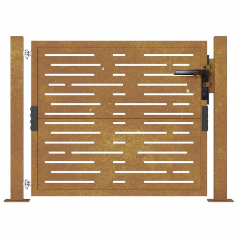Poort vierkant 105x105 cm cortenstaal 4