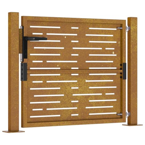 Poort vierkant 105x105 cm cortenstaal 5