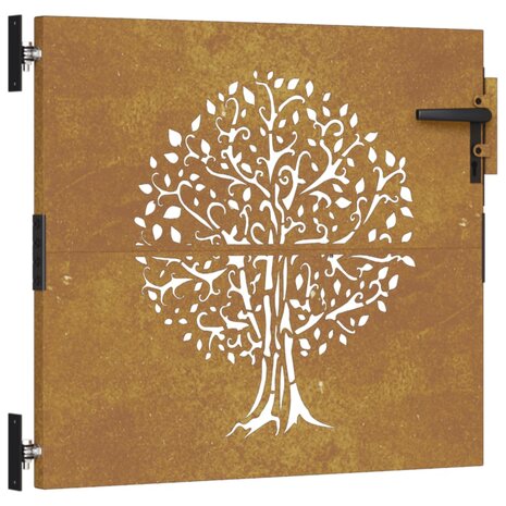 Poort 85x75 cm boomontwerp cortenstaal 2