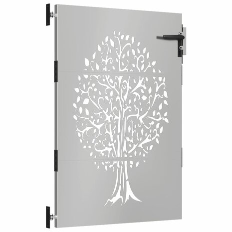 Poort 85x150 cm boomontwerp cortenstaal 3
