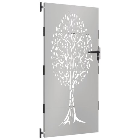 Poort 85x200 cm boomontwerp cortenstaal 3