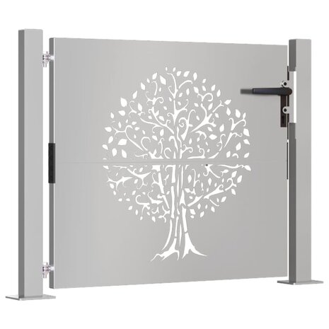 Poort 105x80 cm boomontwerp cortenstaal 3