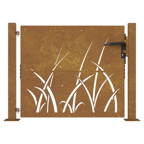 Poort 105x80 cm grasontwerp cortenstaal 4