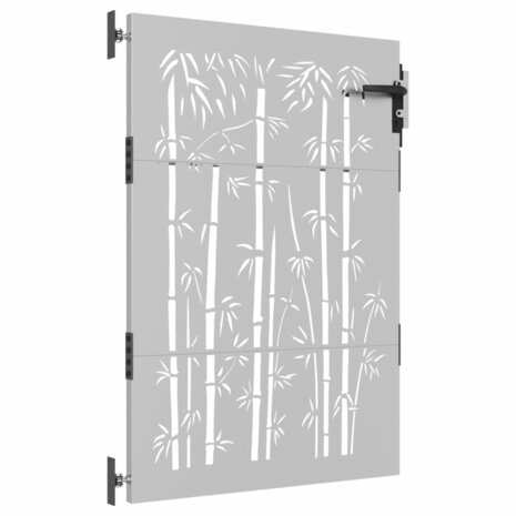 Poort 85x150 cm bamboe-ontwerp cortenstaal 3