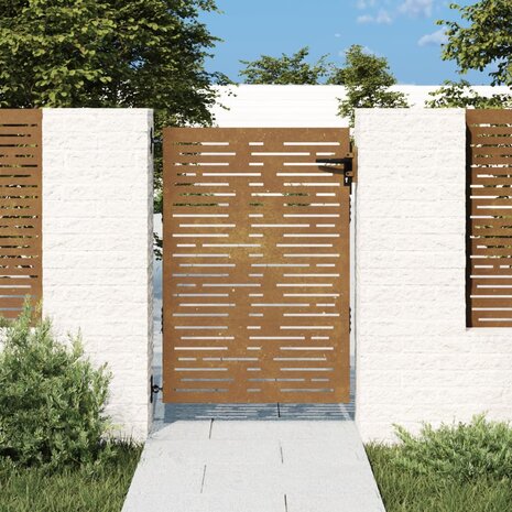 Poort 85x125 cm vierkant cortenstaal 1