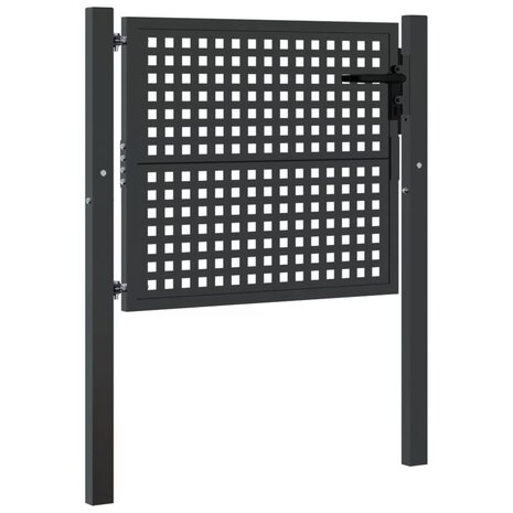 Poort 105x125 cm staal antracietkleurig 2