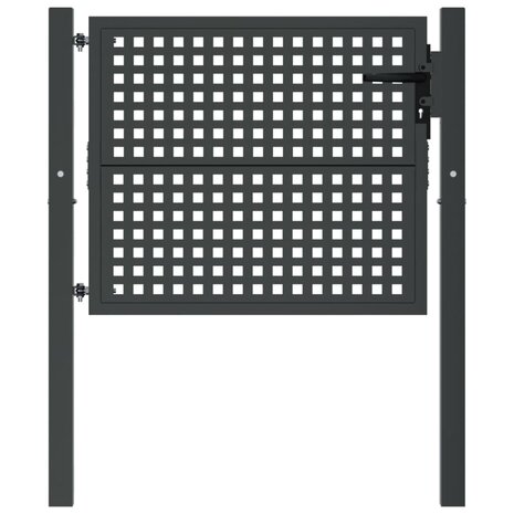 Poort 105x125 cm staal antracietkleurig 3