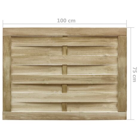 Poort 100x75 cm groen geïmpregneerd grenenhout 4