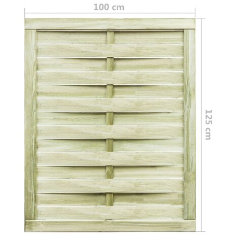 Poort 100x125 cm groen geïmpregneerd grenenhout 4