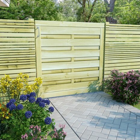Poort 100x100 cm geïmpregneerd grenenhout groen 1