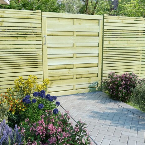 Poort 100x125 cm geïmpregneerd grenenhout groen 1