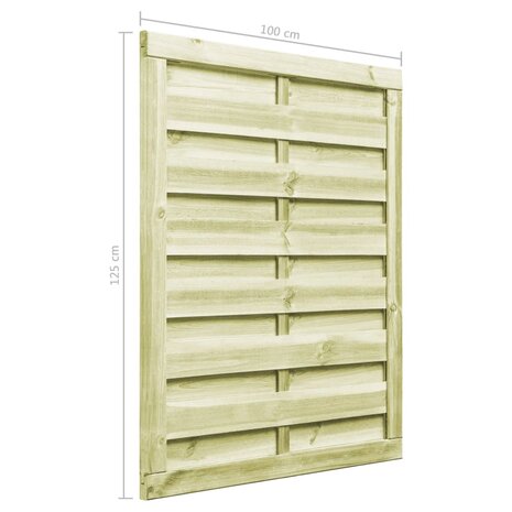 Poort 100x125 cm geïmpregneerd grenenhout groen 6