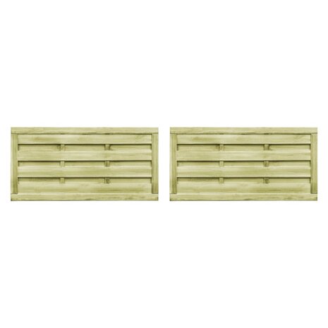 Poorten 2 st 150x75 cm geïmpregneerd grenenhout groen 3