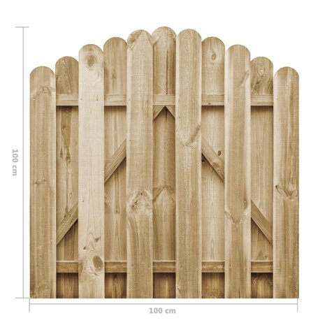 Poort 100x100 cm geïmpregneerd grenenhout 5