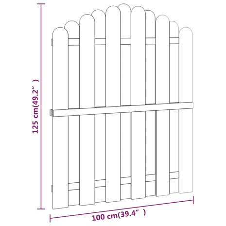 Poort 100x125 cm geïmpregneerd grenenhout 5