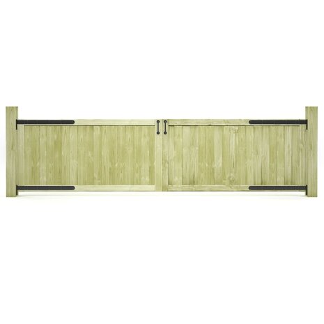 Poorten 2 st 300x75 cm geïmpregneerd grenenhout 1
