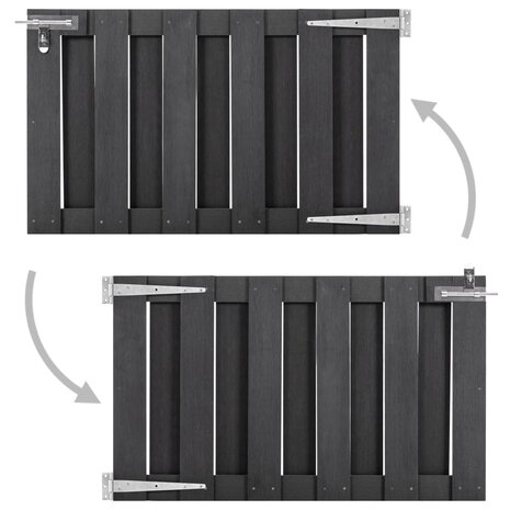 Poort 100x60 cm HKC grijs 2