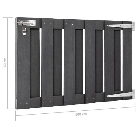 Poort 100x60 cm HKC grijs 6
