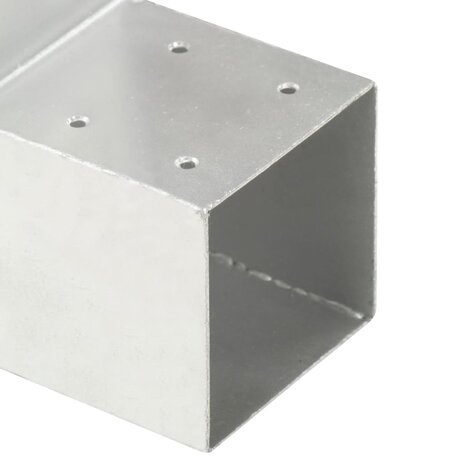 Paalverbindingen 4 st L-vorm 71x71 mm gegalvaniseerd metaal 6