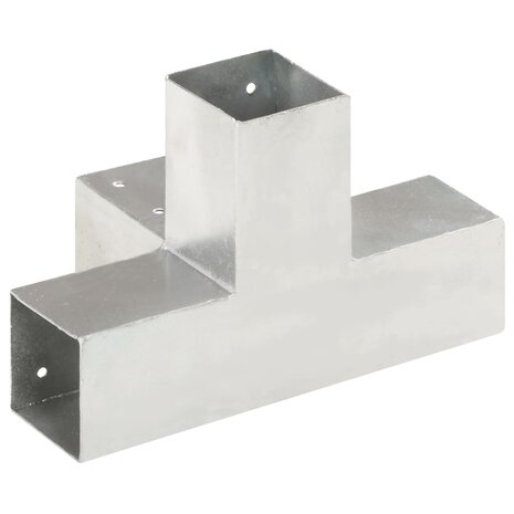 Paalverbindingen 4 st X-vorm 71x71 mm gegalvaniseerd metaal 5