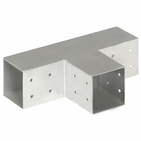 Paalverbindingen 4 st T-vorm 81x81 mm gegalvaniseerd metaal 4