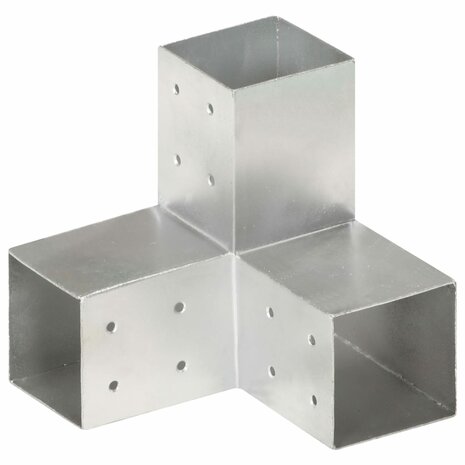 Paalverbindingen 4 st Y-vorm 81x81 mm gegalvaniseerd metaal 2