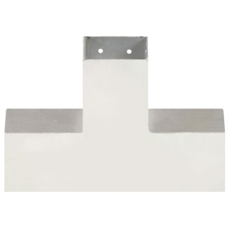 Paalverbindingen 4 st X-vorm 81x81 mm gegalvaniseerd metaal 4