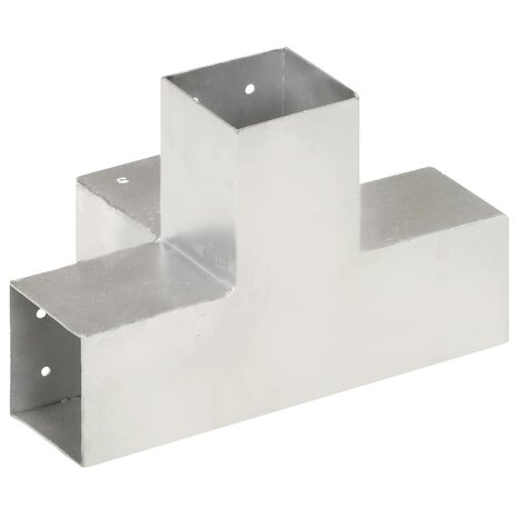 Paalverbindingen 4 st X-vorm 81x81 mm gegalvaniseerd metaal 5