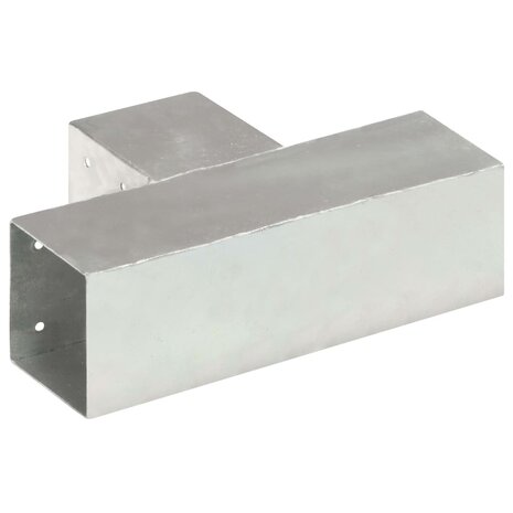 Paalverbindingen 4 st T-vorm 91x91 mm gegalvaniseerd metaal 5
