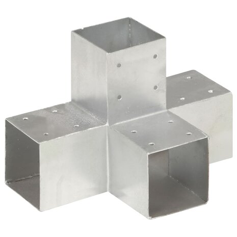 Paalverbindingen 4 st X-vorm 91x91 mm gegalvaniseerd metaal 2