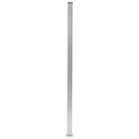 Schuttingpalen 2 st 185 cm aluminium 3