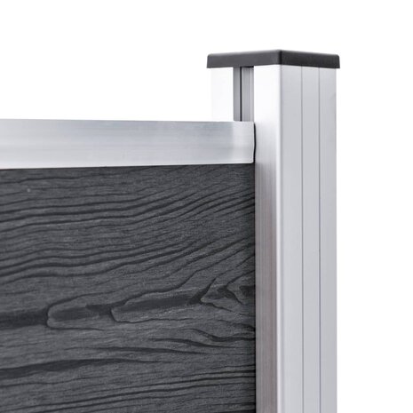 Schuttingpalen 2 st 185 cm aluminium 5