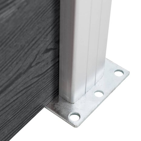 Schuttingpalen 2 st 185 cm aluminium 7